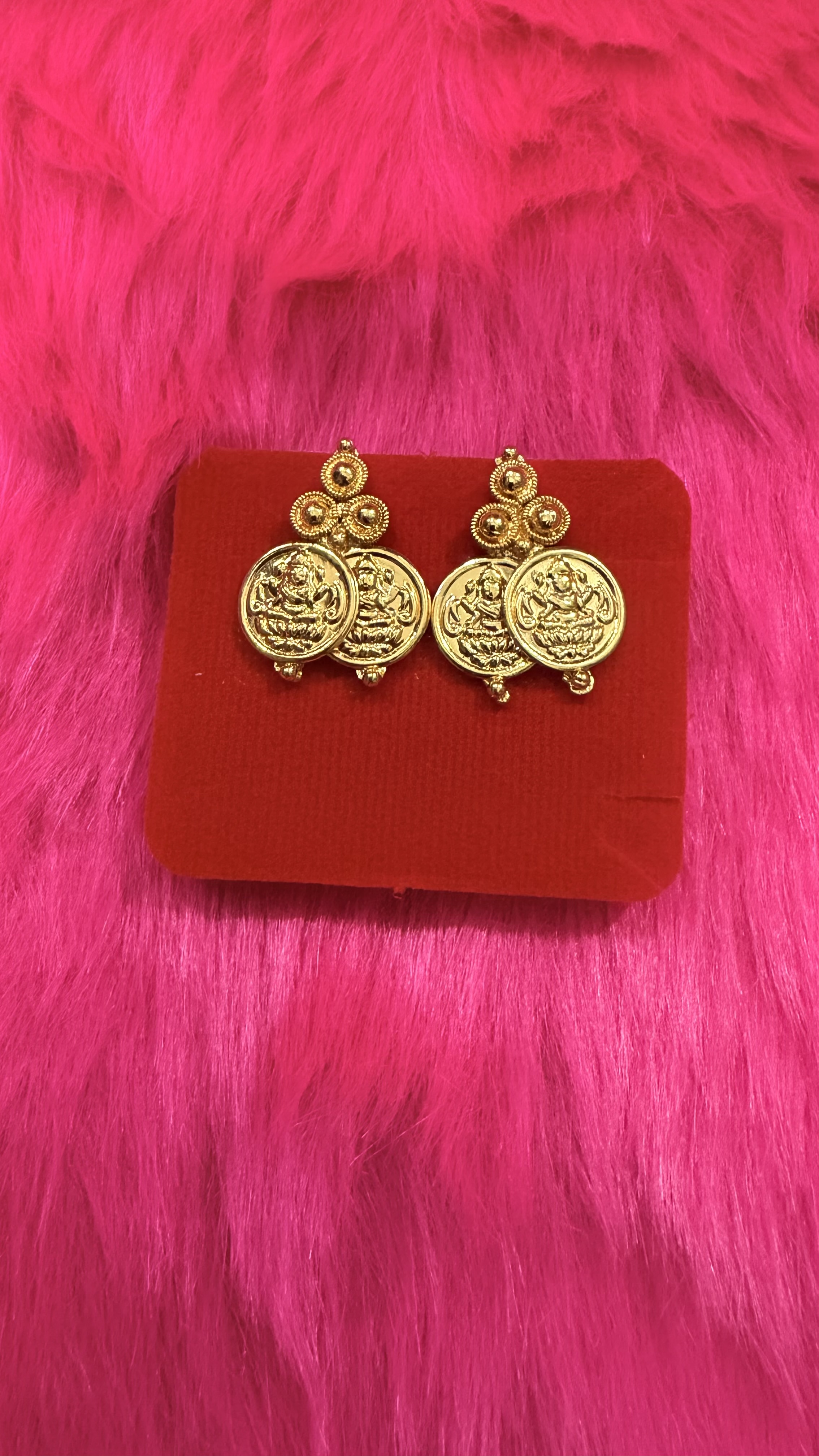 Lakshmi Double Kasu Stud Earrings