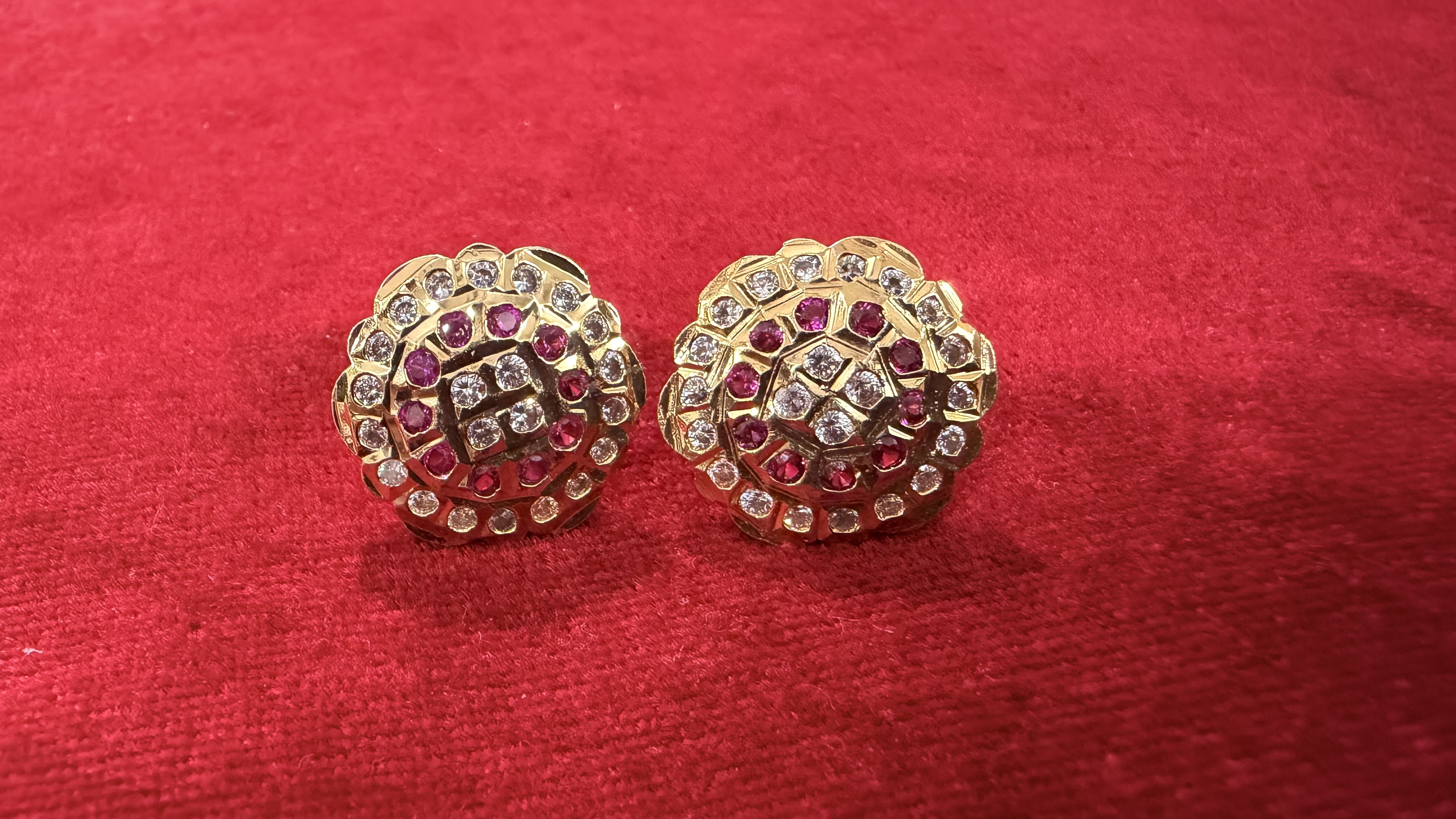 South Indian Floral Cluster Stud Earring