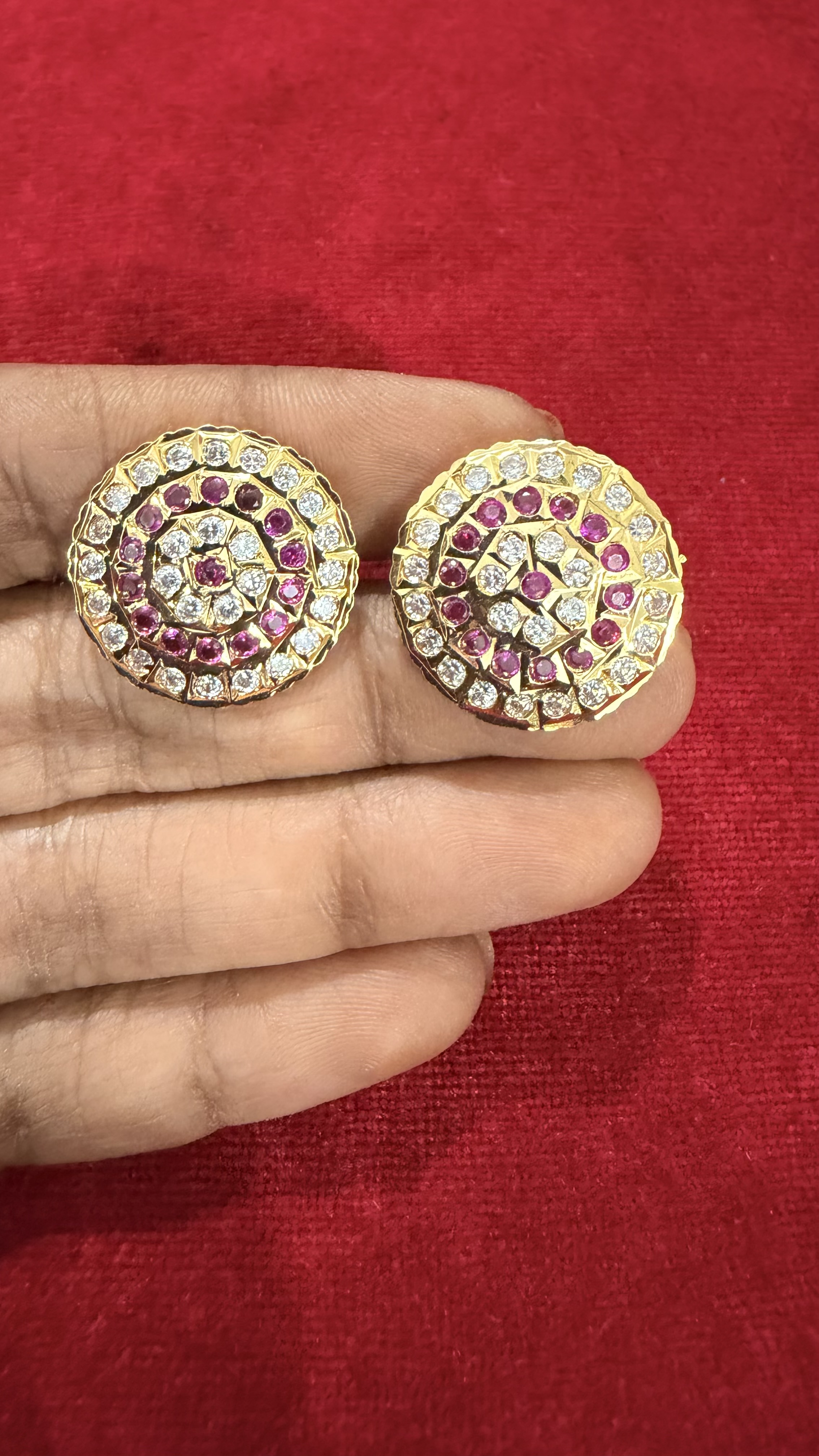 South Indian Floral Cluster Stud Earring